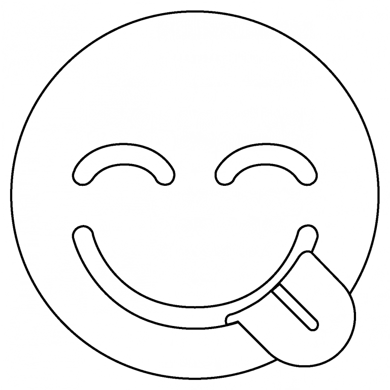 Face Savoring Food Emoji coloring page - ColouringPages