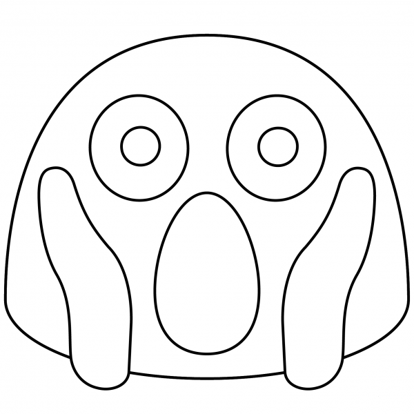Face Screaming In Fear Emoji Coloring Page ColouringPages Face Screaming In Fear Emoji Coloring Page ColouringPages
