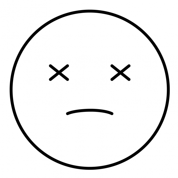 Face with Crossed Out Eyes Emoji coloring page - ColouringPages