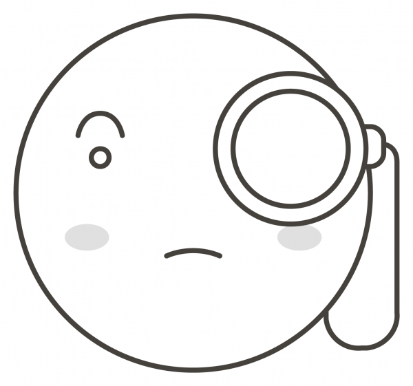 Face with Monocle coloring page image