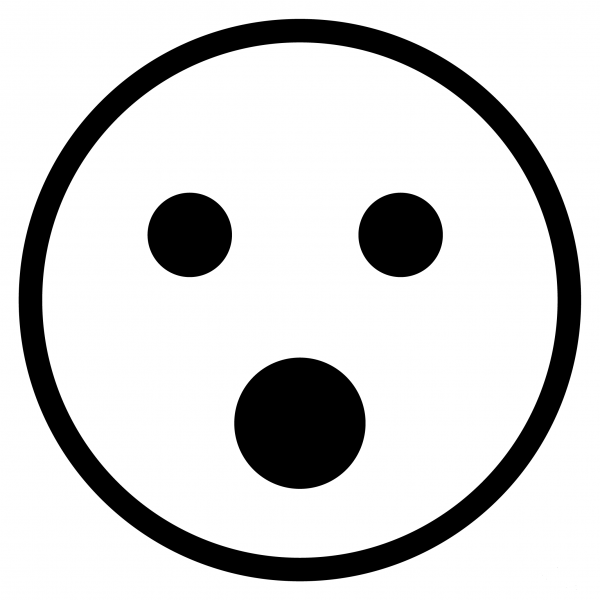 Face with Open Mouth Emoji coloring page image