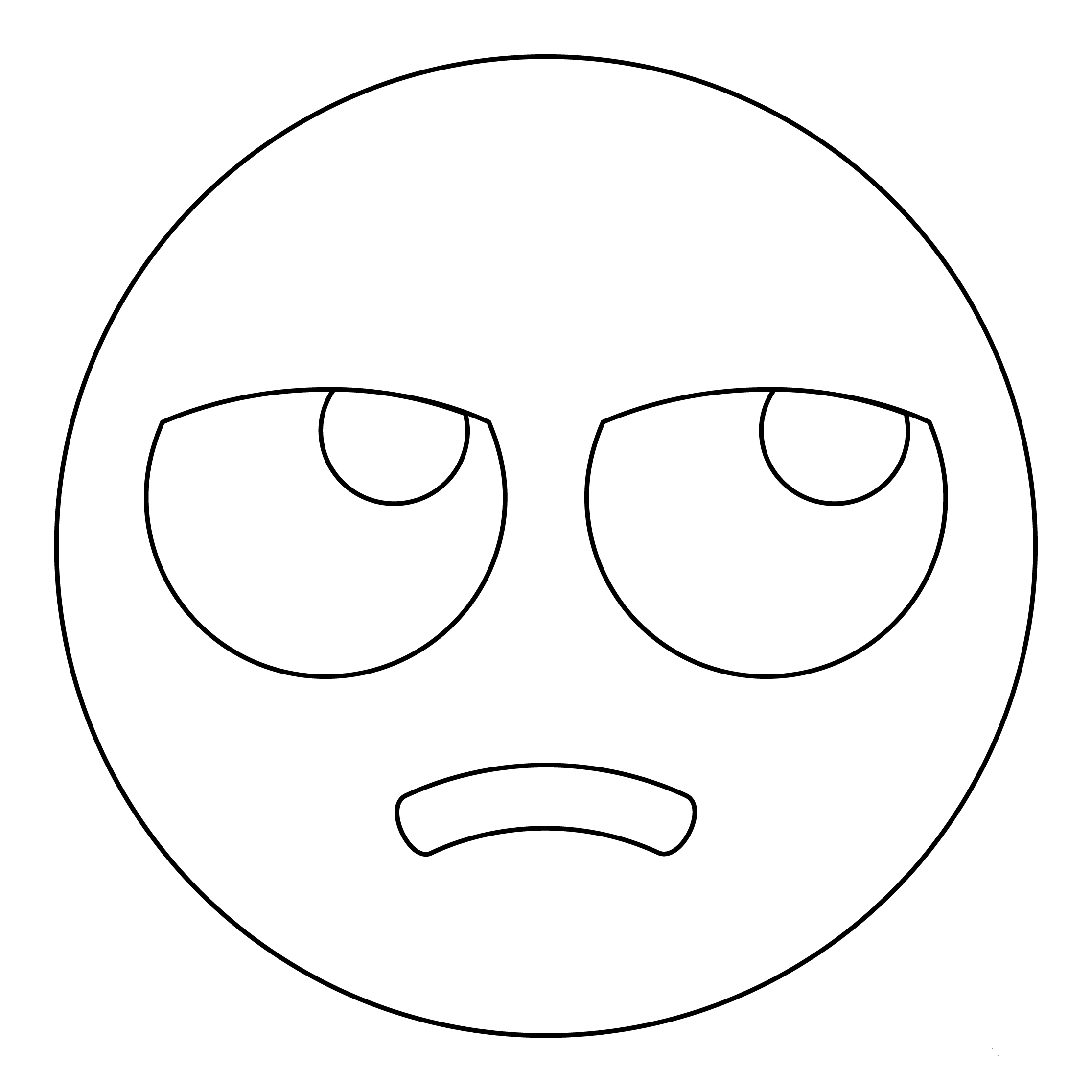 Face With Rolling Eyes Coloring Page Colouringpages