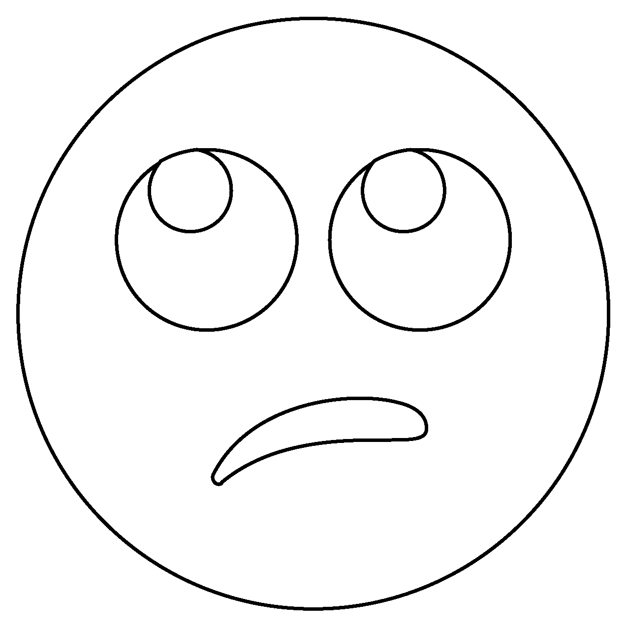 Face With Rolling Eyes Emoji Coloring Page Colouringpages