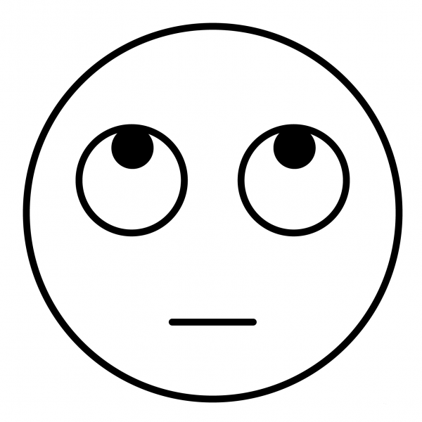 Face with Rolling Eyes Emoji coloring page image