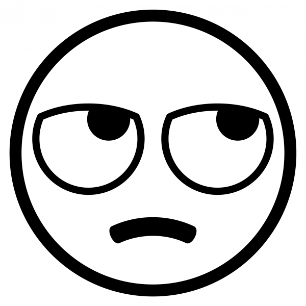 Face with Rolling Eyes Emoji coloring page image