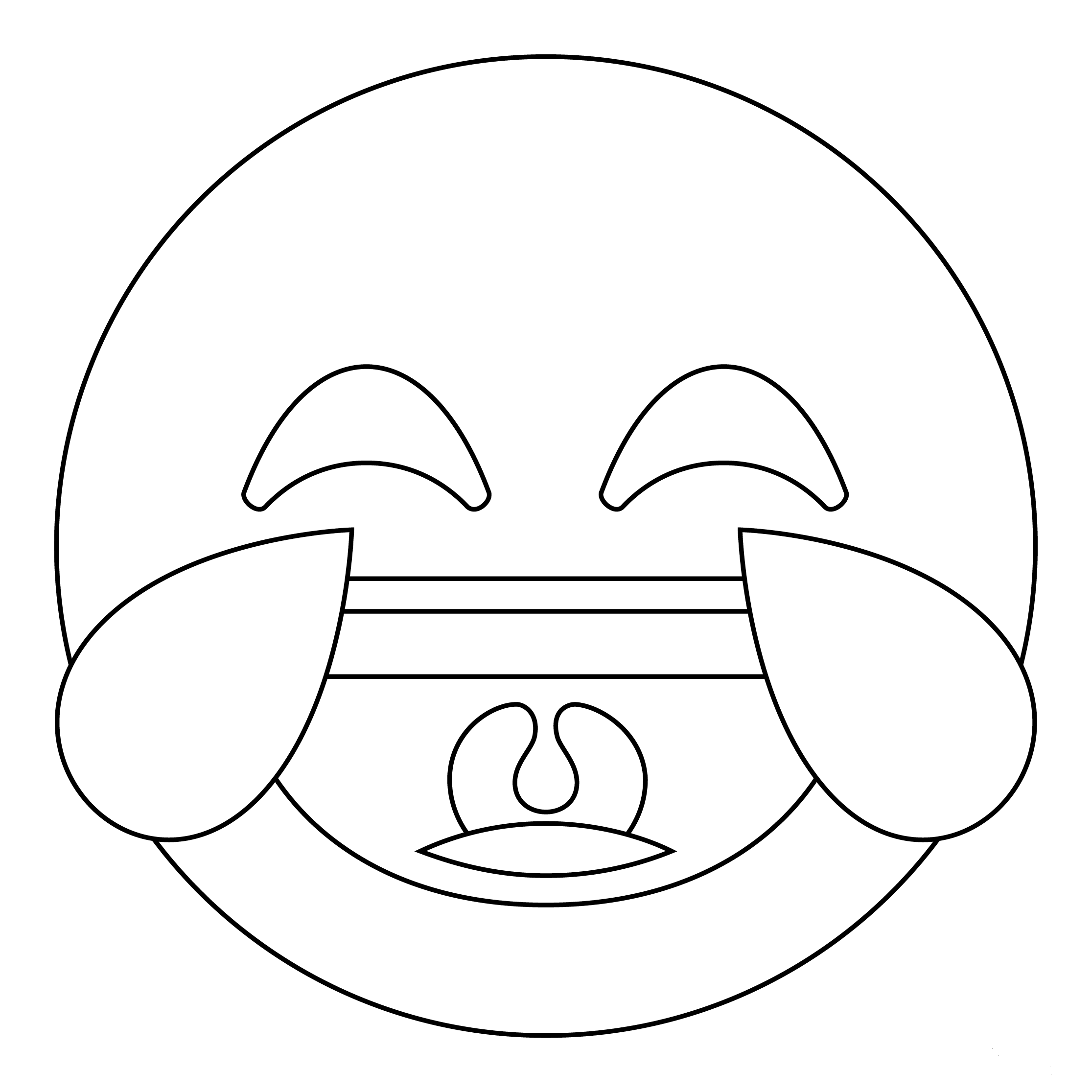 Face with Tears of Joy coloring page - ColouringPages