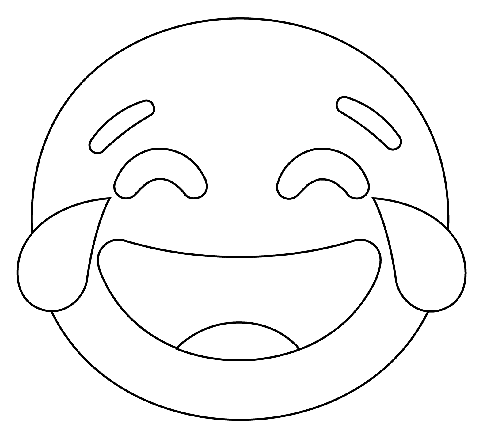 Face with Tears of Joy Emoji coloring page - ColouringPages