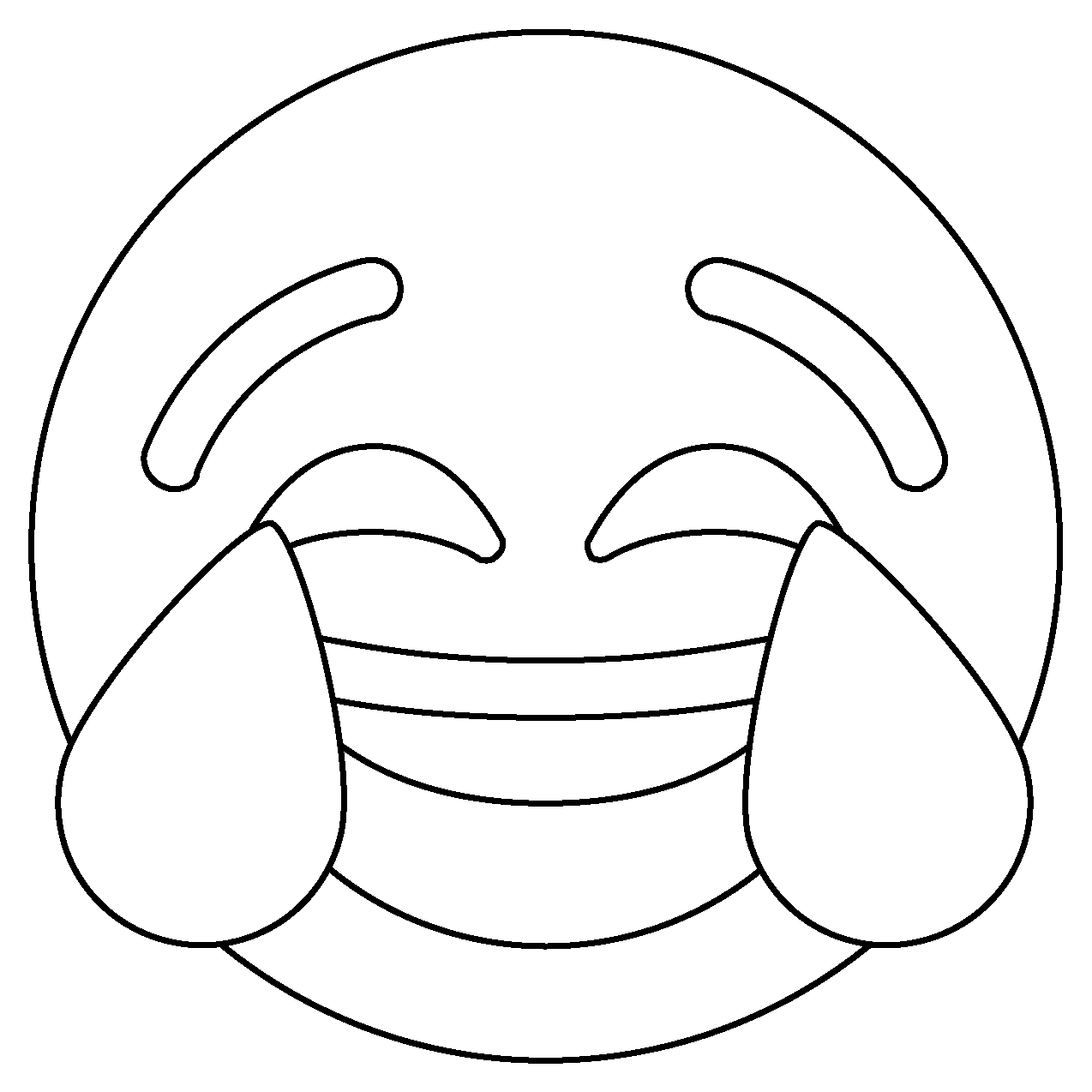 Face With Tears Of Joy Emoji Coloring Page Colouringpages 5248