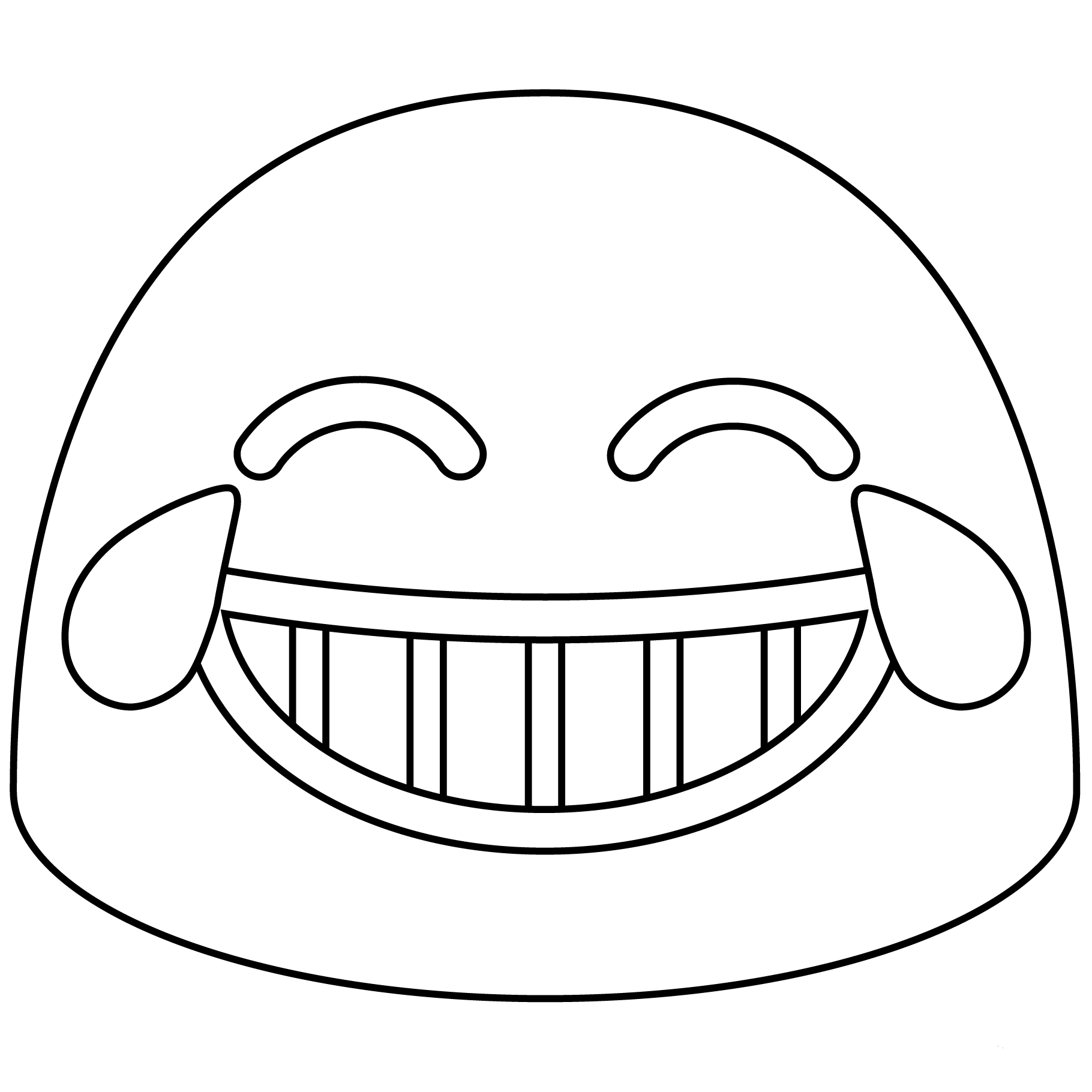 Face With Tears Of Joy Emoji Coloring Page Colouringpages 9469