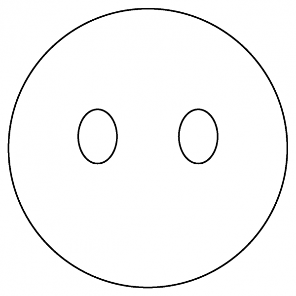 Face Without Mouth Emoji coloring page image