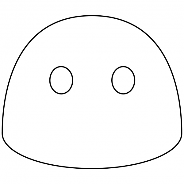 Face Without Mouth Emoji coloring page image