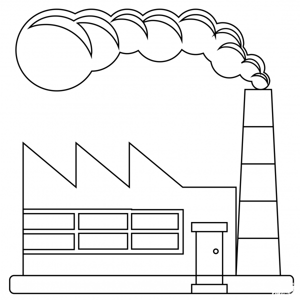 Factory coloring page image