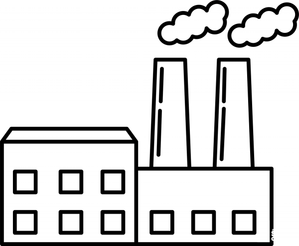 Factory coloring page image
