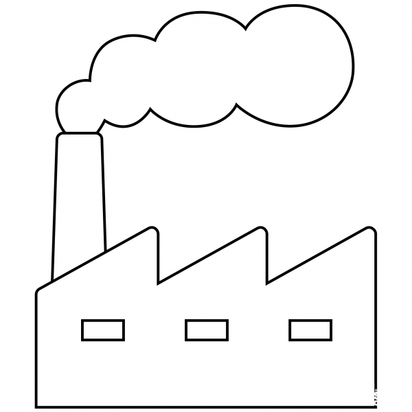 Factory Emoji coloring page image