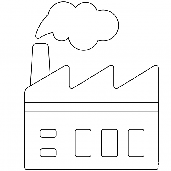 Factory Emoji coloring page image