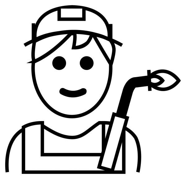 Factory Worker Emoji coloring page image