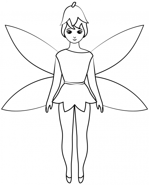 Fairy coloring page image