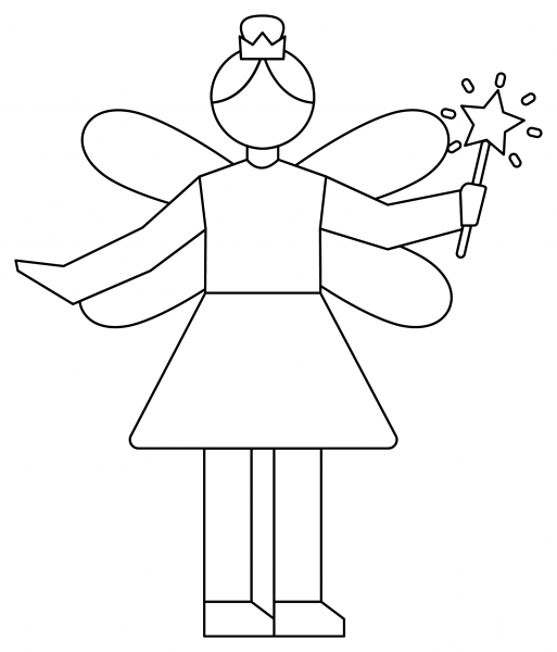 Fairy coloring page image