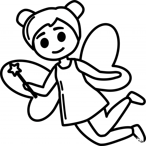 Fairy coloring page image