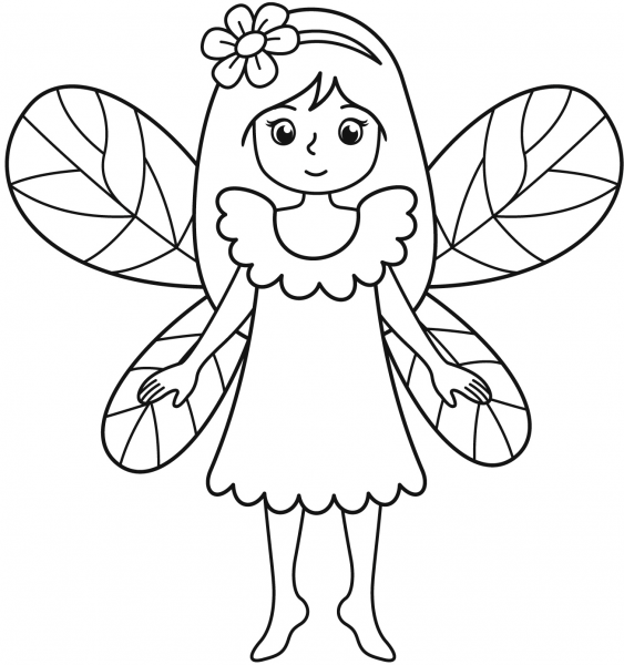 Fairy coloring page image