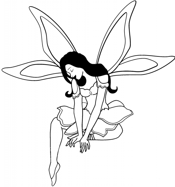 Fairy coloring page image