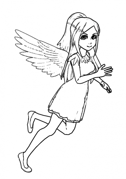 Fairy coloring page image