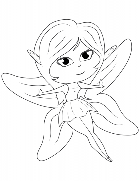 Fairy coloring page image