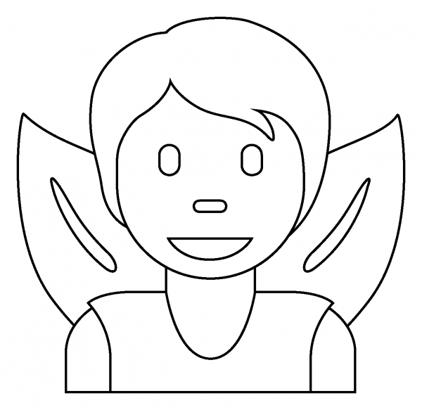 Fairy Emoji coloring page image