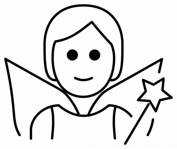 Fairy Emoji coloring page image