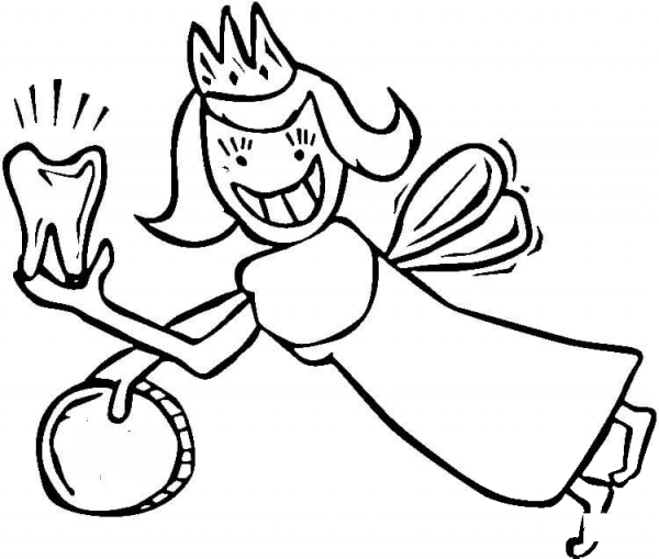 Fairy Got the Tooth  coloring page image