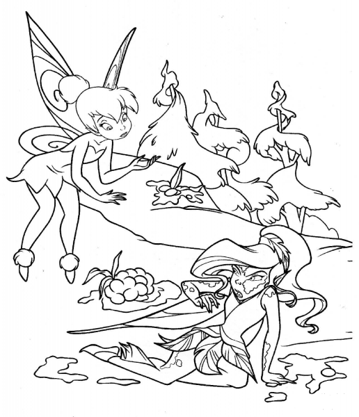 Fairy in mud coloring page image
