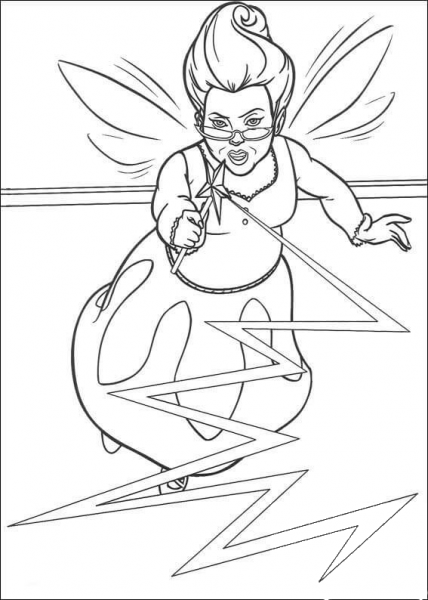 Fairy’s magic stick coloring page image