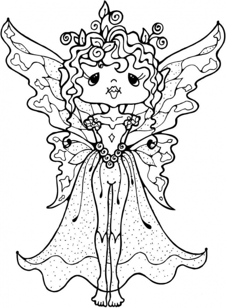Fairy Standing coloring page image