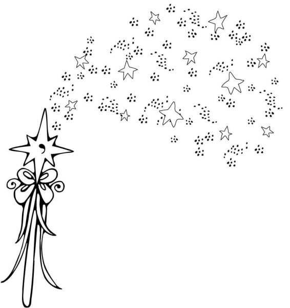 Fairy Wand Sprinkles coloring page image
