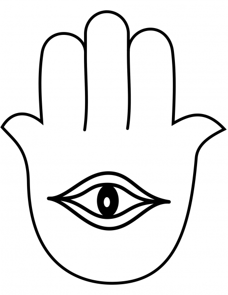 Faith Hamsa coloring page image