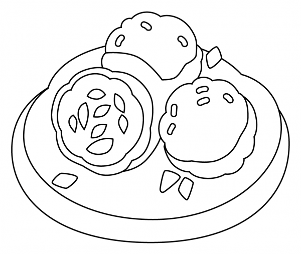 Falafel Emoji coloring page image