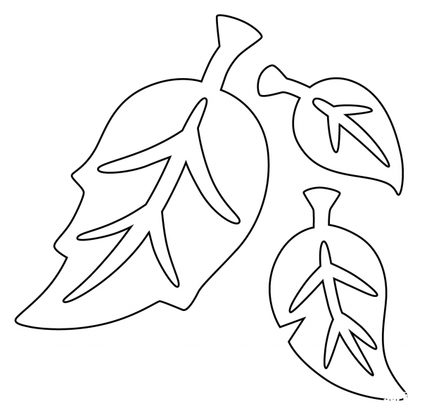 Fallen Leaf Emoji coloring page image