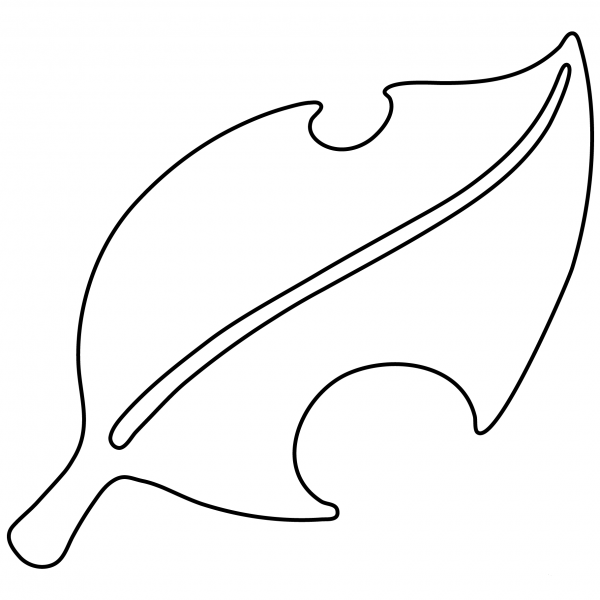 Fallen Leaf Emoji coloring page image