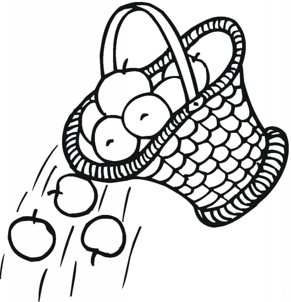 Falling Basket  coloring page image