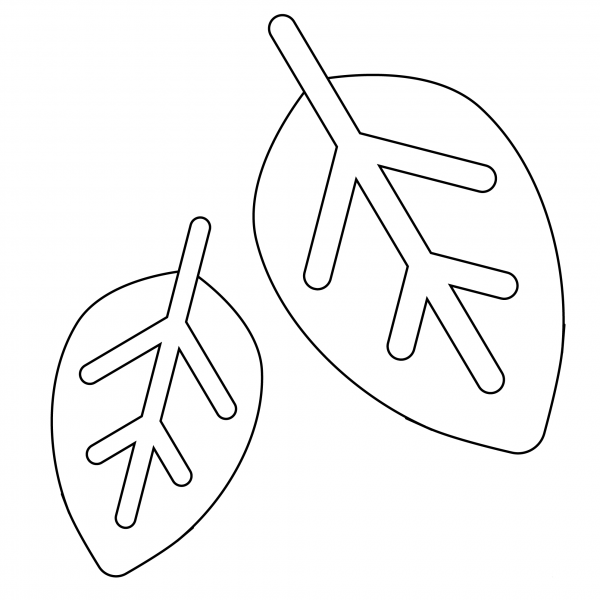 Falling Leaf Emoji coloring page image