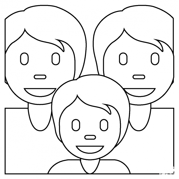 Family Emoji coloring page image