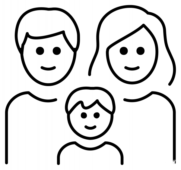 Family Emoji coloring page image
