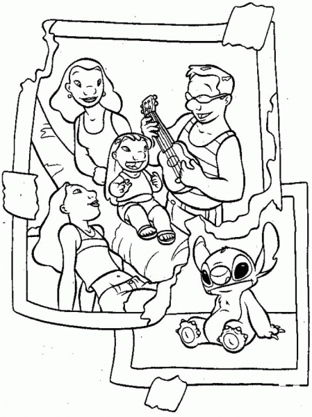 Family Photo  coloring page image