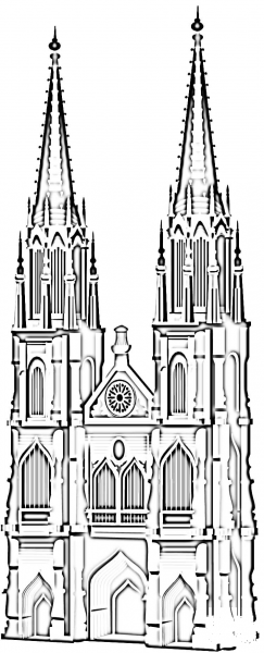 Famous Cathedral In Koln  coloring page image