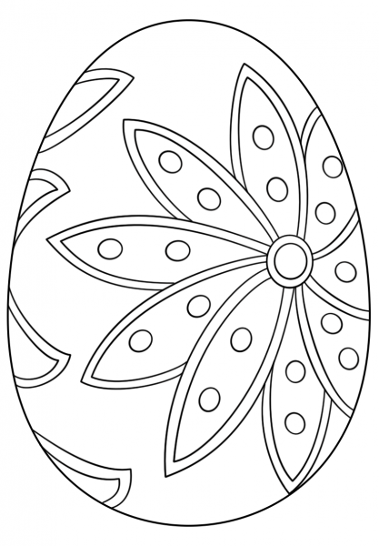 Fancy Easter Egg coloring page image