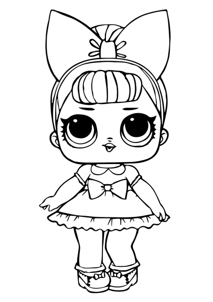 Fancy Glitter LOL Surprise Doll coloring page image