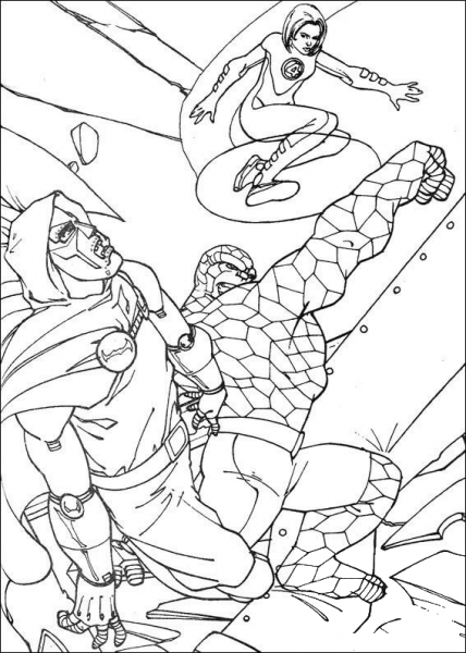 Fantastic For Are Fighting Together  coloring page image