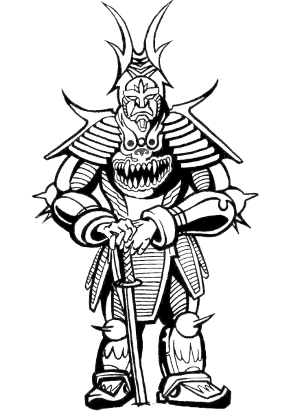 Fantasy Samurai coloring page image