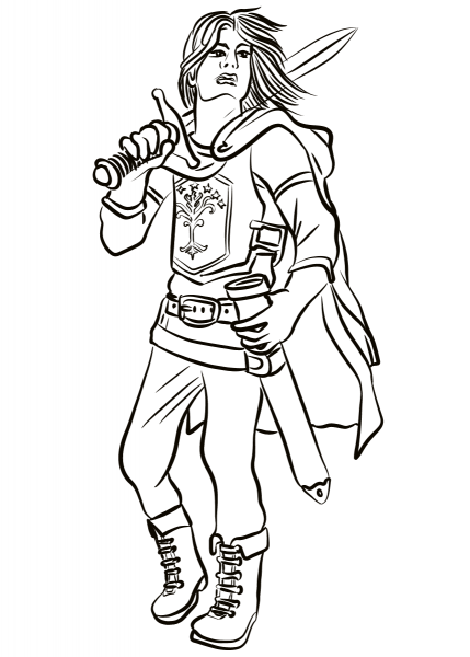 Faramir, Captain of Gondor coloring page image