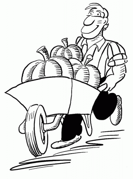 Farmer  coloring page image